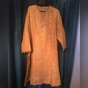 Elegant Gold Kurta with Shalwar